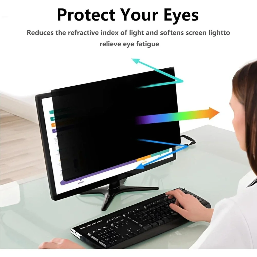 2-Pack 21.5 Inch Privacy Screen Shield– 16:9 Anti-Spy Filter for Desktop Monitor